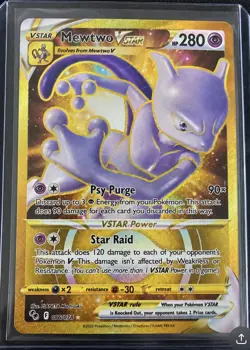 Nintendo Pokemon TCG Mewtwo VSTAR 086/078 Pokemon GO Holo Rare English 2022 - Image 1