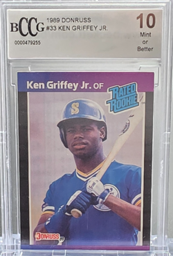 ⚾"BCCG 10 Mint or Better" 1989 Donruss Ken Griffey Jr. #33 Rated Rookie RC ⚾ - Image 1