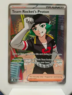 Pokemon TCG Destined Rivals DRI Team Rocket's Proton 227/182 IR NM - Image 1