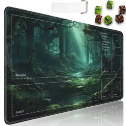 for TCG Playmat, Playmat with Zones, 24x14 in Non-Slip Rubber for MTG Playmat... - Image 1