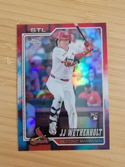2026 Topps Chrome JJ Wetherholt Rookie Card - Red White Blue Refractor - Image 1