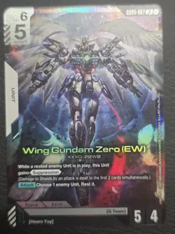 Gundam TCG - GD05-067 Wing Gundam Zero (EW) Freedom Ascension Eng Holofoil - Image 1
