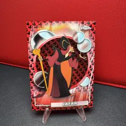 2026 Topps Chrome Disney Jafar Red Black Refractor /28 Card #84 Mickey Print - Image 1