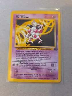 Pokemon TCG Jungle Mr. Mime Non-Holo Card 22/64 Unlimited LP, 1999 - Image 2
