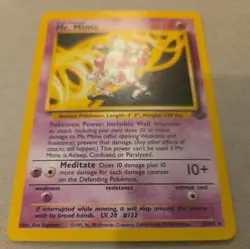 Pokemon TCG Jungle Mr. Mime Non-Holo Card 22/64 Unlimited LP, 1999 - Image 4