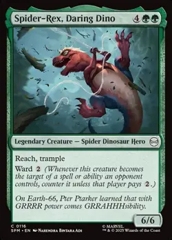 MTG #116 Spider-Rex, Daring Dino Marvel's Spider-Man (SPM) NM Card - Image 1