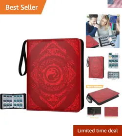 Dust Resistant 9-Pocket Card Storage Binder for MTG, Yu-Gi-Oh, TCG - A-Red - Image 1
