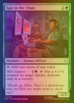 MTG #102 *FOIL* Guy in the Chair Marvel's Spider-Man (SPM) NM Card - Image 1
