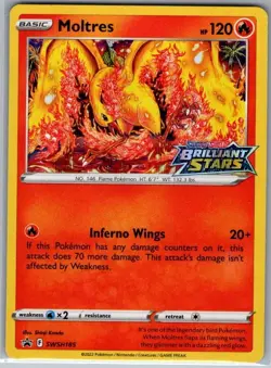 Moltres SWSH185 Holo SWSH: Sword & Shield Promo Cards - Pokemon Card - NM - Image 1