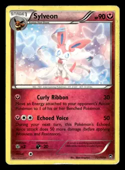 Sylveon 72/111 Rare Furious Fists Pokemon Card - Image 2