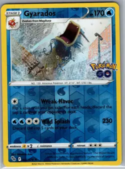 Gyarados 022/078 Reverse Holo Pokemon GO - Pokemon Card - NM - Image 1