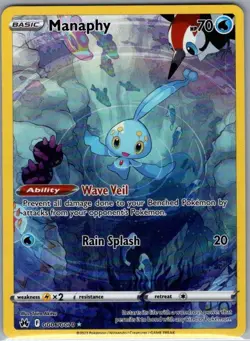 Manaphy GG06/GG70 SWSH: Crown Zenith: Galarian Gallery - Pokemon Card - NM - Image 1