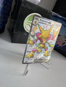 Pokemon Alakazam EX TCG Paldean Fates 215/091 Shiny Ultra Rare Card NM - Image 2