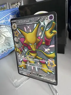 Pokemon Alakazam EX TCG Paldean Fates 215/091 Shiny Ultra Rare Card NM - Image 3