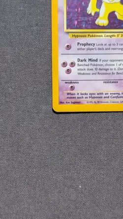Pokemon Hypno Fossil TCG Holo Unlimited Rare Card 8/62 1999 NM/LP+ - Image 5