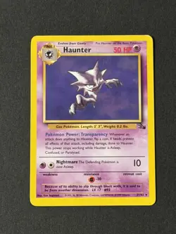 Pokemon TCG- Haunter 21/62 Fossil- Non-Holo Card WOTC 1999 LP - Image 1