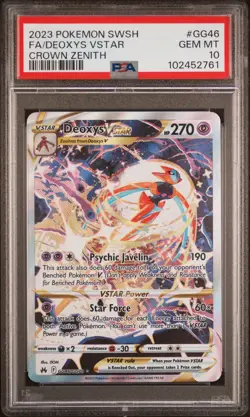 2023 Pokemon Sword And Shield Crown Zenith Deoxys VSTAR Fa PSA 10 #GG46 - Image 1