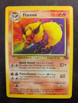 Flareon - 19/64 Rare Unlimited Edition - Jungle (Pokemon) LP #2 - Image 1