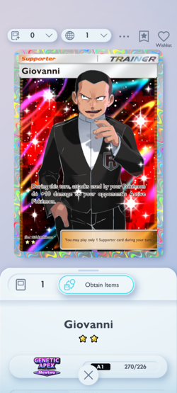 A1 Giovanni (ENG) - Pokemon TCG Pocket 2 Star Cards (⭐⭐) Digital Trade - Image 3
