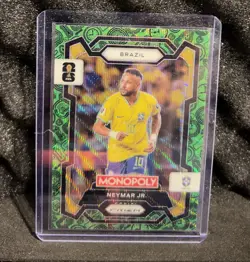 2026 Panini Monopoly Prizm Fifa World Cup #15 Neymar Jr. Green Icons - MINT - Image 1