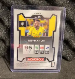 2026 Panini Monopoly Prizm Fifa World Cup #15 Neymar Jr. Green Icons - MINT - Image 2