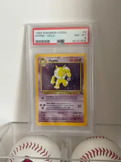 Hypno Holo 1999 Pokemon Fossil PSA 8 #8 8/62 NM-MT - Image 1