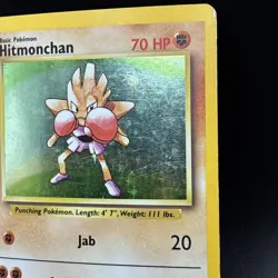 Pokemon TCG Hitmonchan Base Set 7/102 Holo 1999-2000 Wizards Base Set Copyright - Image 4