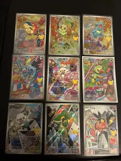 Pokemon TCG First Partner Illustration Collection Series 2 - Full Set 9 Cards NM - Image 1
