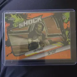 Topps Chrome WWE 2026 CM Punk FDI 5 /12 + Viral Shock 17 /25 2-Card Lot - Image 3