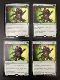MTG- Aggro Amalgam (Voracious Hydra) x4 - TMNT (One is Surge FOIL) - Image 1
