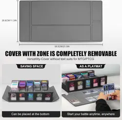 Trading Card Storage Box with Commander Display, 5-Row Deck Case with Removable - Image 5