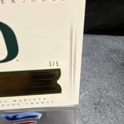 2015 Panini National Treasures Marcus Mariota De'Anthony Thomas /5 Booklet DUCKS - Image 4