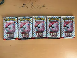 Pokemon TCG: 151 Scarlet & Violet English Booster Packs New & Sealed - 5x Packs - Image 1