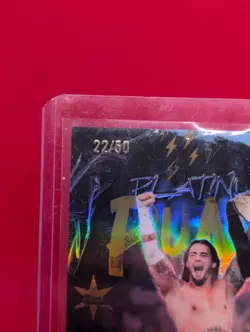 CM Punk Platinum 22/50 - WWE Card - Topps Chrome PLP-5 Gold Refractor - Image 2