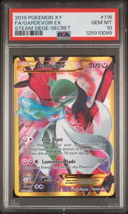 2016 POKEMON XY STEAM SIEGE SECRET #116 FULL ART/GARDEVOIR EX PSA 10 - Image 1