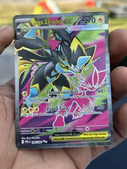 *NEW* Mega Zeraora EX SR Full Art 098/084 ENG PITCH BLACK Ultra Rare English NM - Image 2