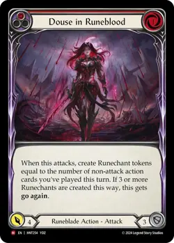 ​Douse in Runeblood - The Hunted​​​ - Flesh & Blood FaB MAJESTIC Card HNT254 - Image 1