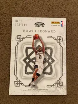 Kawhi Leonard 2016-17 Excalibur Crusade #11 Blue Prizm /149 - Image 2