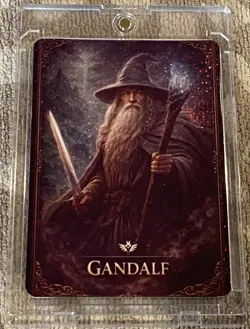 Gandalf (LOTR) Refractor - MR. Cards Customs - 1/1 Signed Limited Art Card - Image 1