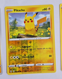 Pikachu 49/203 Reverse Holo/Regular + 026/069 Pokemon Cards - Evolving Skies s6a - Image 3