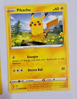 Pikachu 49/203 Reverse Holo/Regular + 026/069 Pokemon Cards - Evolving Skies s6a - Image 4