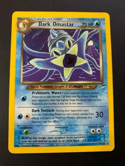 Pokemon TCG Dark Omastar 19/105 Neo Destiny NM - Image 1