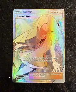 Pokemon TCG Lusamine 110/111 SM Crimson Invasion Full Art Holo NM - Image 1