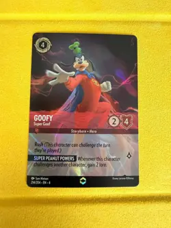 Disney Lorcana Ursulas Return Goofy Super Goof Enchanted Card 214/204 - Image 1
