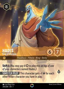 2023 DISNEY LORCANA EN 1-THE FIRST CHAPTER 205 HADES - KING OF OLYMPUS ENCHANTED - Image 3