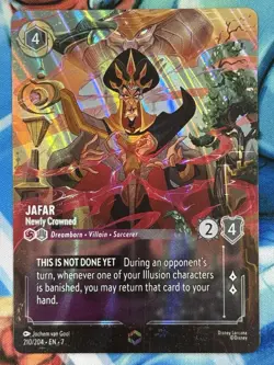 Disney Lorcana Archazia’s Island Enchanted Jafar Newly Crowned 210/204 - Image 1