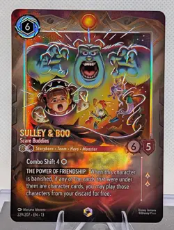 2026 Disney Lorcana Sulley & Boo Scare Buddies 229/207 Enchanted Foil NM - Image 1