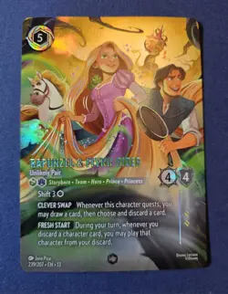 Disney Lorcana Attack of the Vine Rapunzel Flynn Rider Enchanted Pack Fresh NM - Image 1