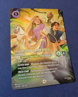 Disney Lorcana Attack of the Vine Rapunzel Flynn Rider Enchanted Pack Fresh NM - Image 3