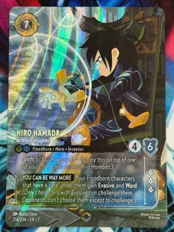 Disney Lorcana Archazia's Island Enchanted Hiro Hamada - Armor Designer 214/204 - Image 1